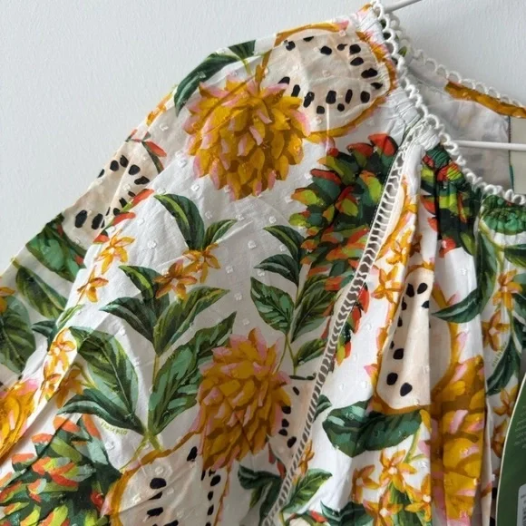 FARM RIO Biriba Off-White Cropped Blouse - Picture 8 of 14